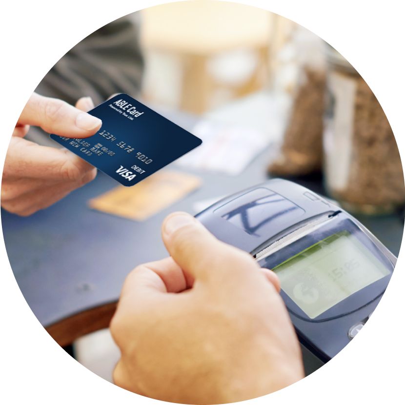 A photo of the Prepaid card in use